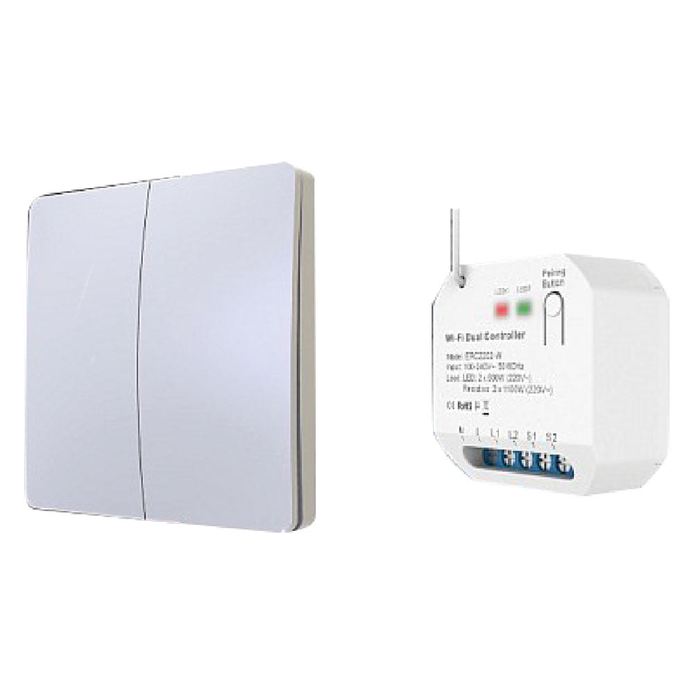 RELE' DOPPIO CON PULSANTE DOPPIO '9305' art. 9320/2 + 9325  - FEB