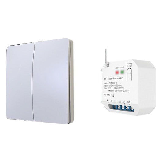 RELE' DOPPIO CON PULSANTE DOPPIO '9305' art. 9320/2 + 9325  - FEB