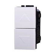 Pulsante Saliscendi Commutatore 2P 10A Tapparelle Colore Bianco Compatibile Con Bticino Living Light