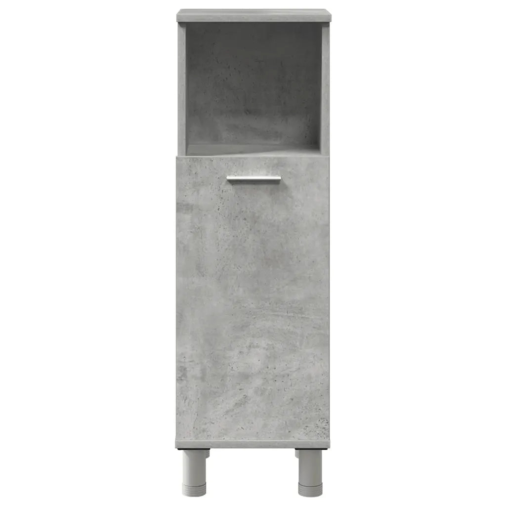 Set Mobili da Bagno | Armadio da bagno 3 pz Grigio Cemento in Legno Multistrato