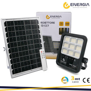 FARO CON PANNELLO SOLARE 100W 1100LM CCT TELECOM.- 1,0 pz