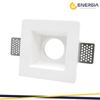 FARETTO IN GESSO 120X120MM QUADRATO GU10- 1,0 pz