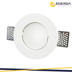 FARETTO INCASSO IN GESSO TONDO D.120 C/VETRO- 1,0 pz