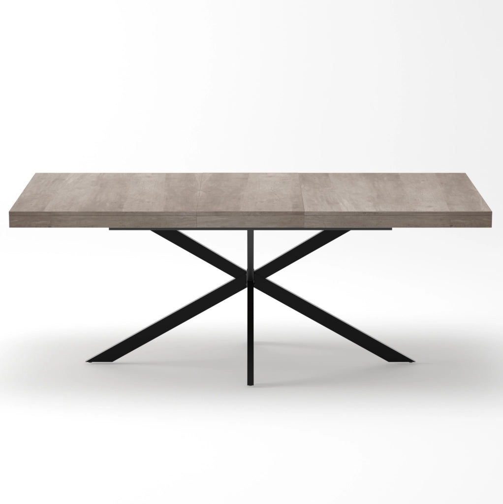 Tavolo allungabile 140-180 cm con vano contenitore grigio