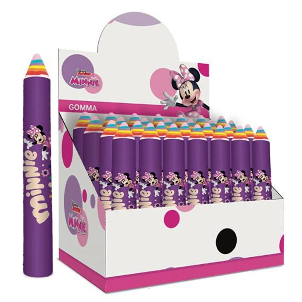 Trade Shop - Set 24pz Gomma Per Cancellare A Forma Di Matita Gigante Minnie Regalo Bambine 960979 -