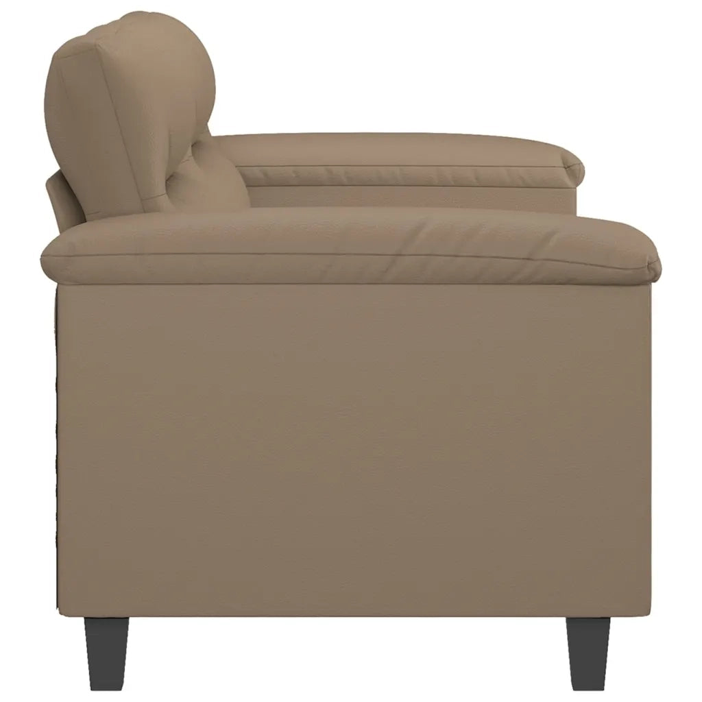 Divano a 2 Posti Cappuccino 140 cm in Similpelle 359587