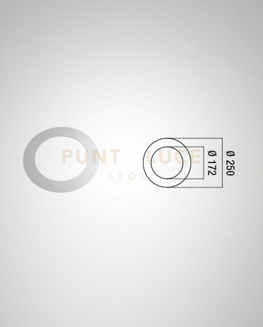 6802-50-001 KIT ANELLO ADATTATORE PER LAMPADE INCASSO RAL9003 D.172-250 CLAY