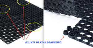 ZERBINO NIDO APE MODULARE COMPOS  GOMMA NERA CM 50X100