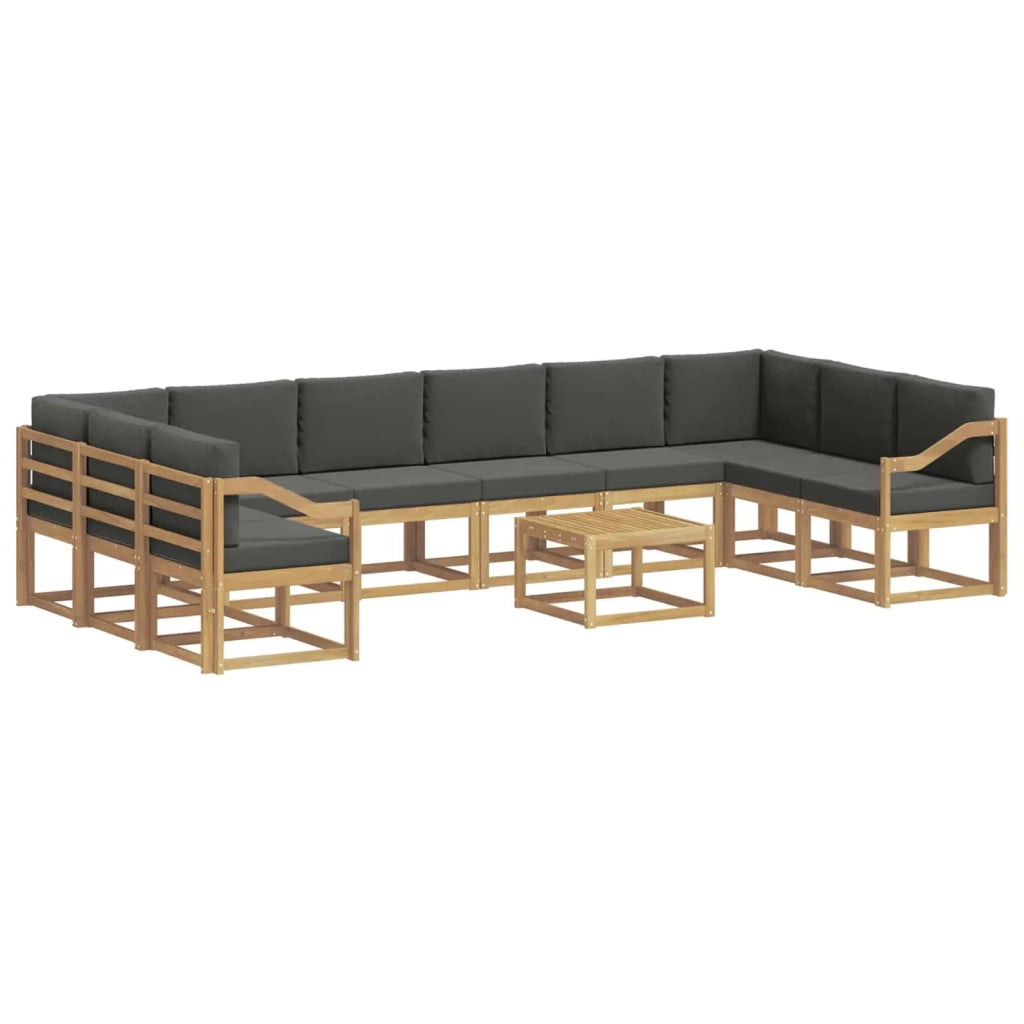 Set di divani da esterno con cuscino 11 pcs Bianco e Antracite 3388341