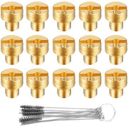 Kit di Spremitore di Carburatore - Adatto per Mikuni VM22/VM24/VM26/VM30 - 15 Pezzi - Compreso Spazzola di Pulizia - Dimensioni 8mm x 7mm x 3mm