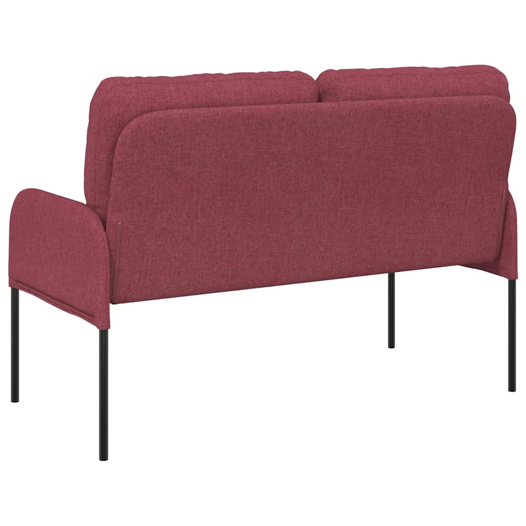 Divano | Divano da soggiorno | Sofa con cuscino 110cm Rosso Vino Legno compensato