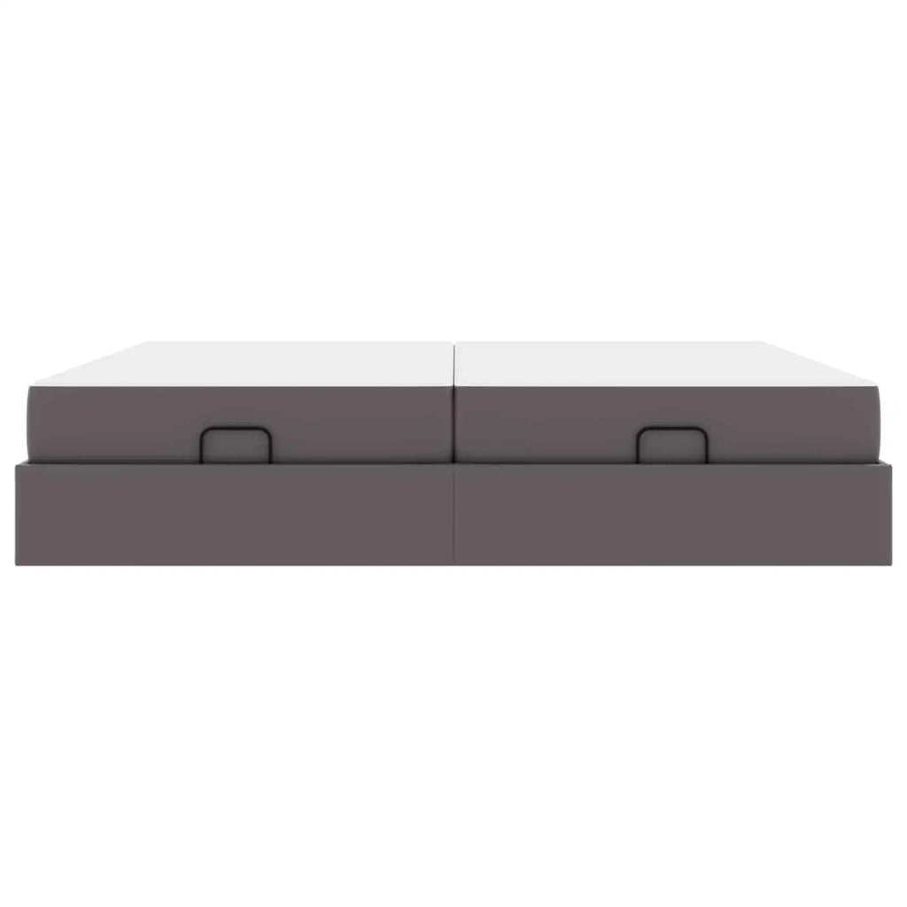 Struttura letto con materasso con materasso 2 pcs Grigio PVC