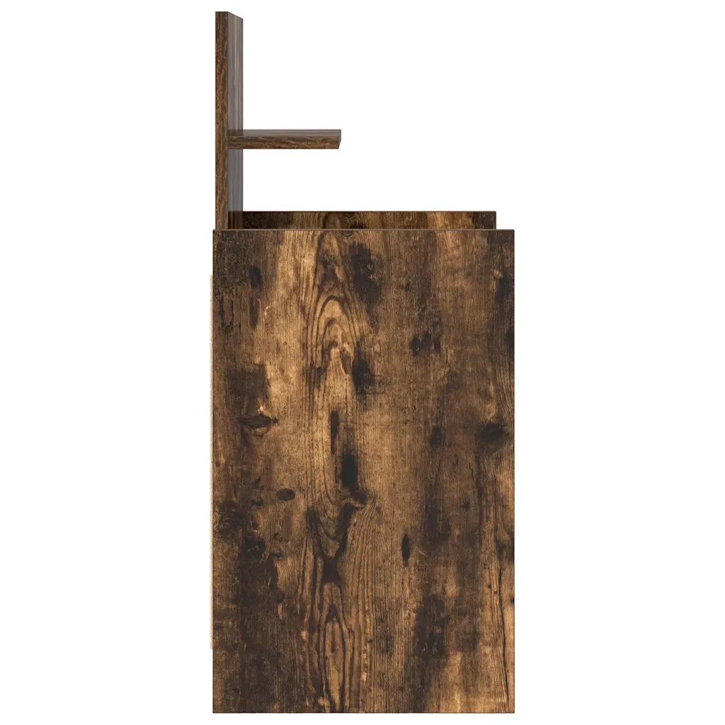 Comodini con 2 Cassetti 2 pz Rovere Fumo 38x34x80 cm 861364