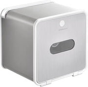 Supporto per Carta igienica senza forare il muro con pannello, sigillato con colla acqua resistente o forando (Argento, SUS304+ABS plastica)