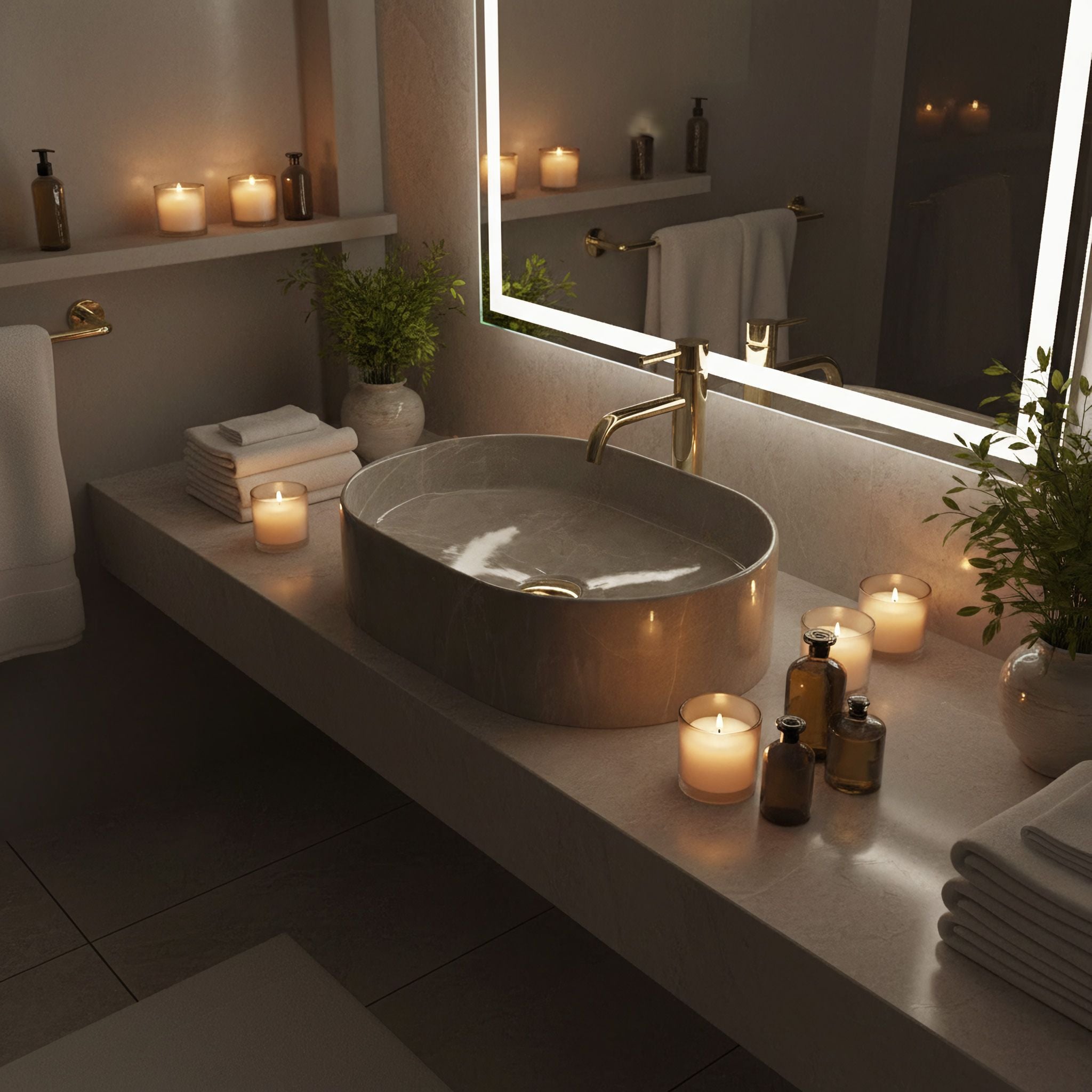 Lavabo Da Appoggio Rea Nadia 50 Kashmir