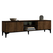 Fonni, Mobile Porta tv un Ripiano, 180x40x45h cm Marrone Noce