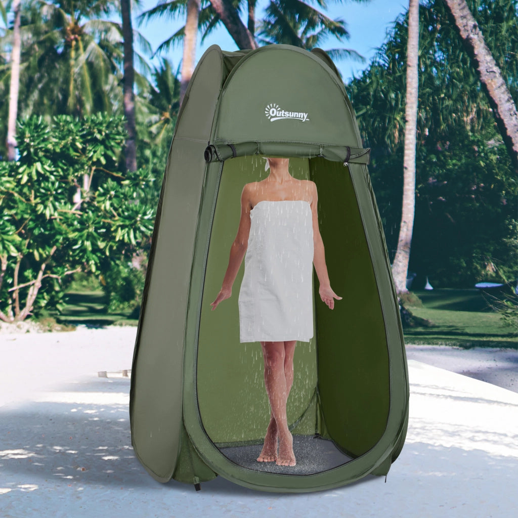 Tenda da doccia pop-up con protezione UV ¨C zephmum ¨C Verde 100x100x185 cm