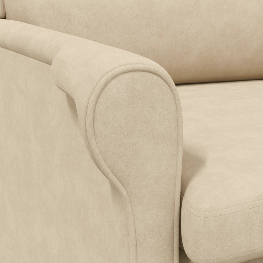 Poltrona Panna Panna Tessuto e Legno Standard Ergonomica