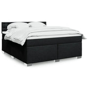 Giroletto a Molle con Materasso Nero 180x200 cm in Tessuto