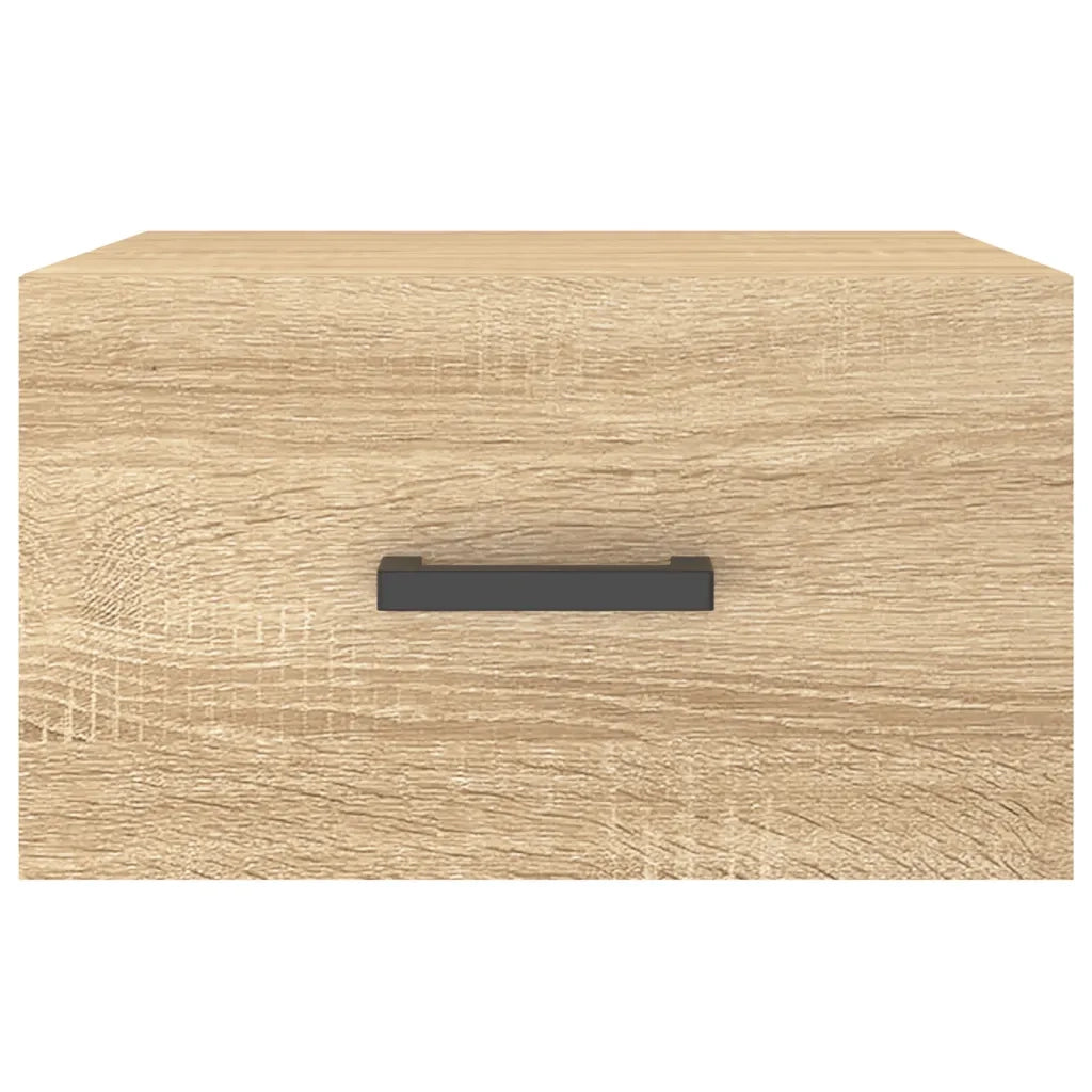 Comodini a Muro 2 pz-Set di 2 Tavolino da notte Rovere Sonoma 35x35x20 cm 613591