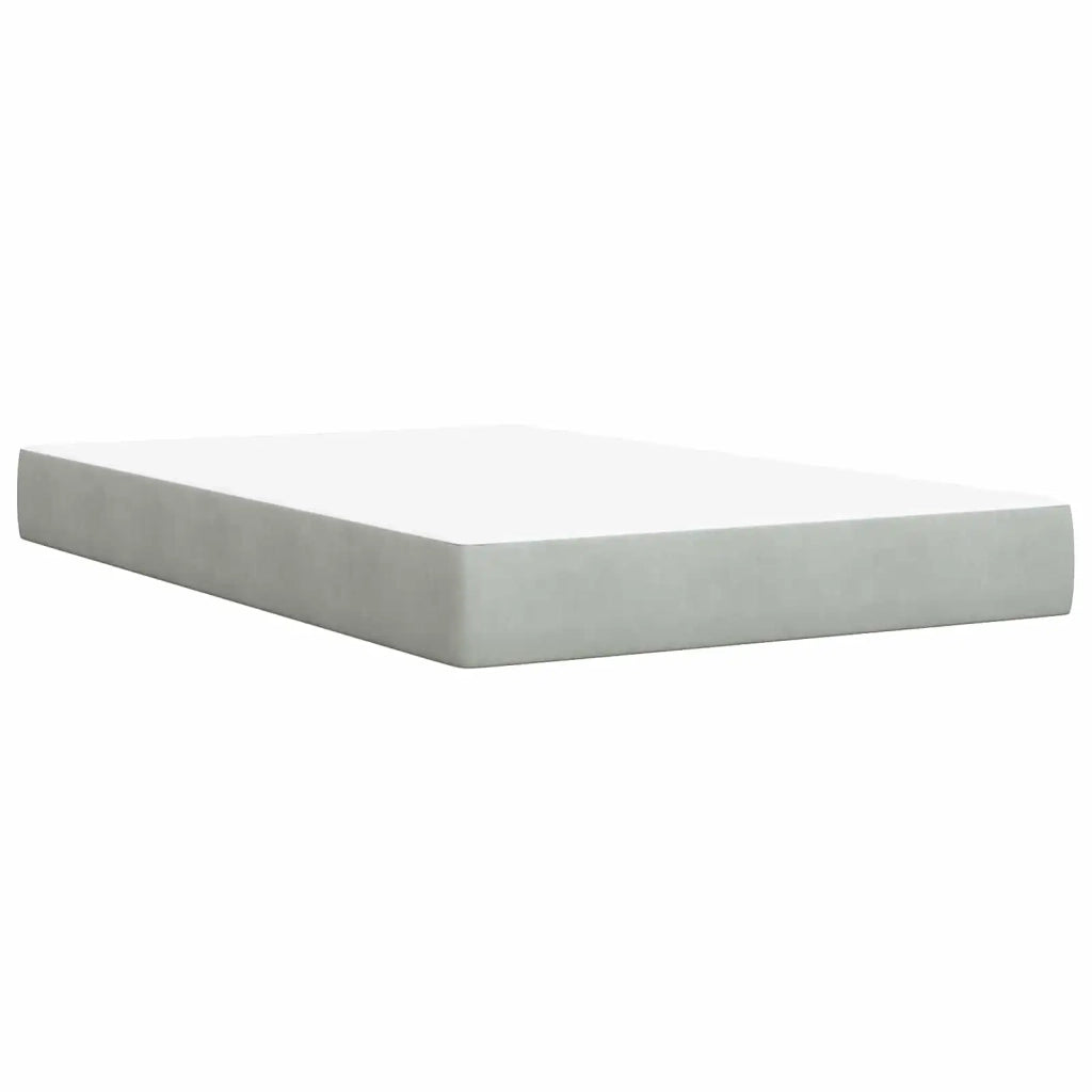 Letto Box Spring LED con Materasso Grigio Chiaro 120 x 200 cm 3456041