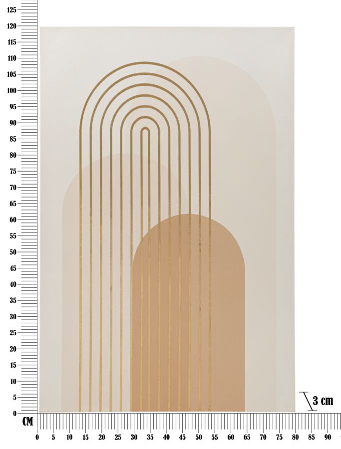 Stampa Dipinta Shine 1 80x3x120 cm in Legno e Tessuto