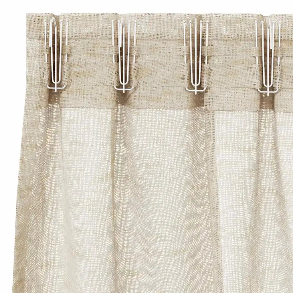 Tenda in Velo con tende 2 pcs Sabbia 260 x 140 cm Poliestere 4108021