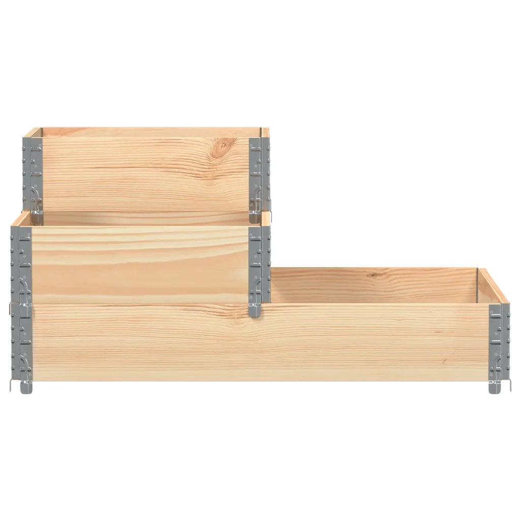 Fioriera | Cassetta per fiori | Vaso Rialzata 3 Livelli 120x80 cm Legno Massello di Pino