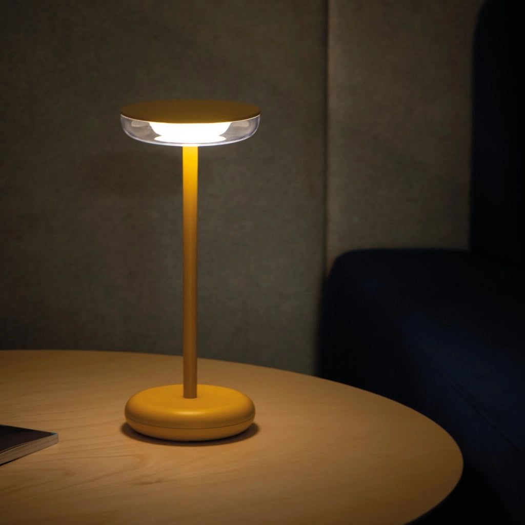 Lampada da tavolo gialla cordless FLUXY Kanlux 1,7W