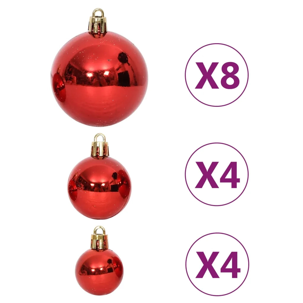 Set Addobbi di Natale 64 pz Rosso e Bianco CFW5599449