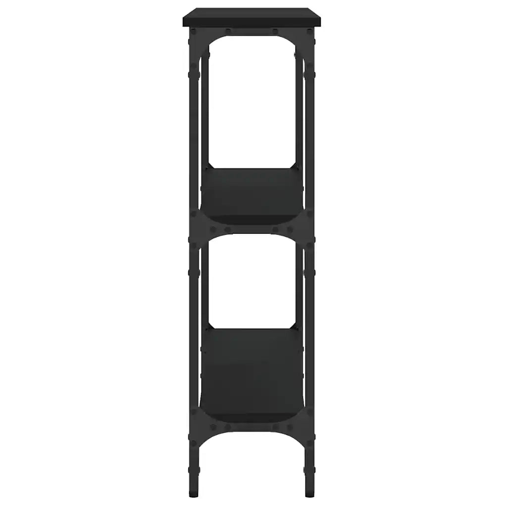 Tavolino Consolle | Tavolo d'Ingresso Nero 75x22,5x75 cm in Legno Multistrato