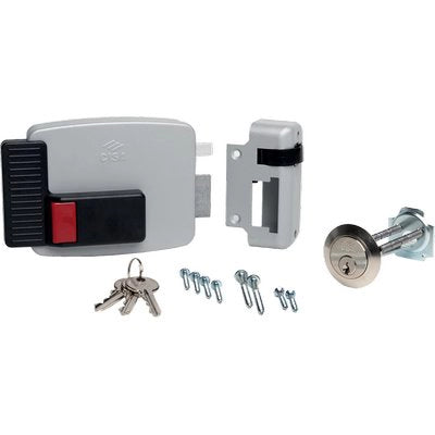 SERRATURA LEGNO APPLICARE ELETTRICA 11610N CISA  VERN C.STACCATO+SCR+PULSANTE E.MM 50/80 DX