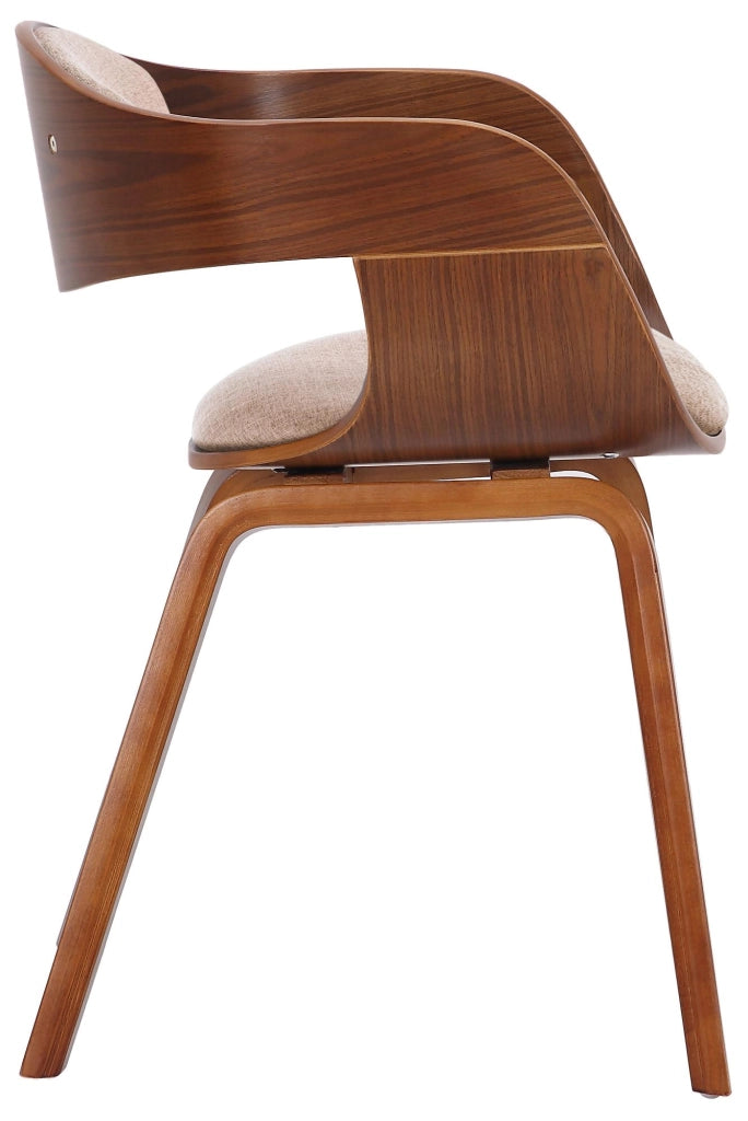 Sedia Kingston in Tessuto Noce/crema
