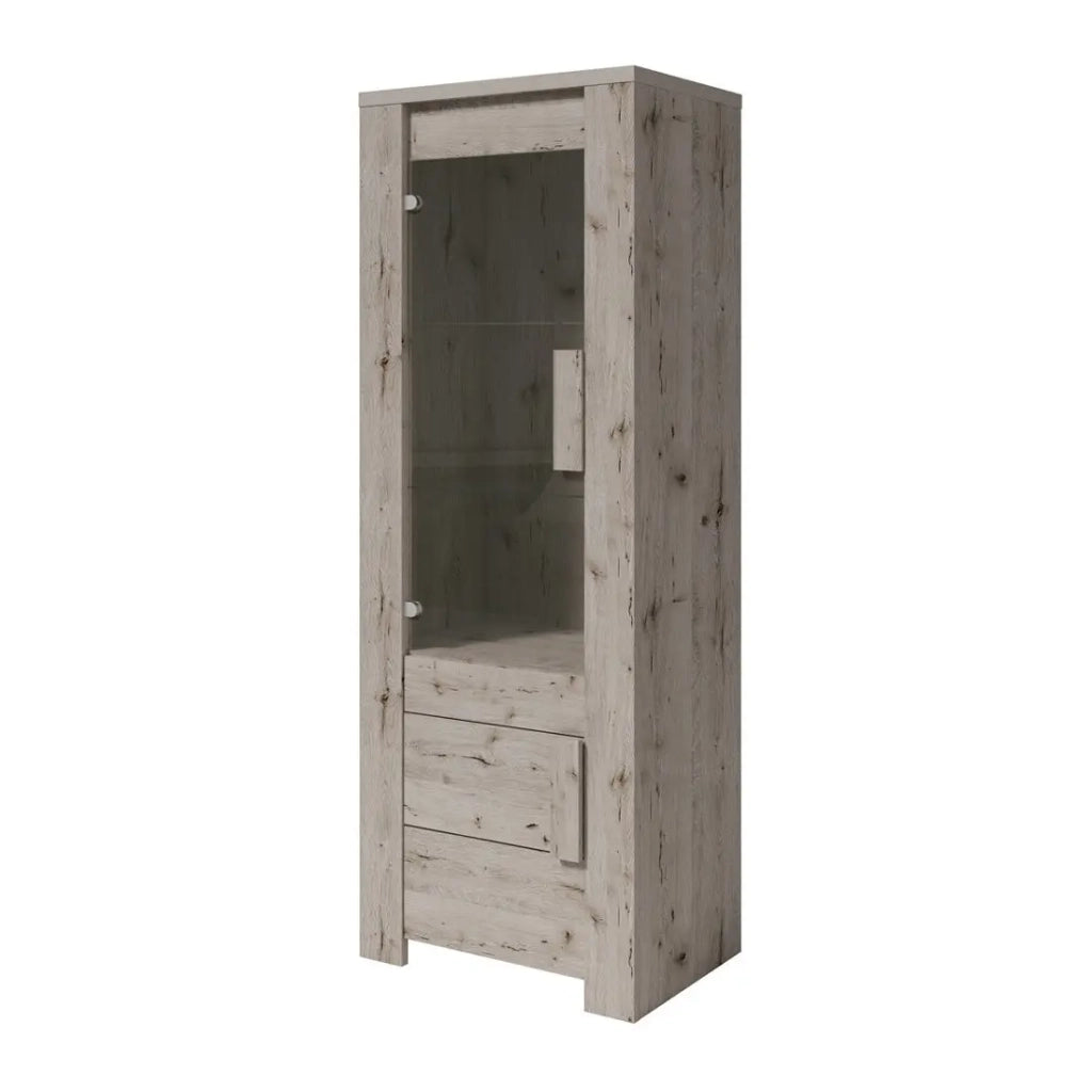 Piccola vetrina LYON 2 porte - rovere wellington - 72 x 195 x 47 cm