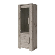 Piccola vetrina LYON 2 porte - rovere wellington - 72 x 195 x 47 cm