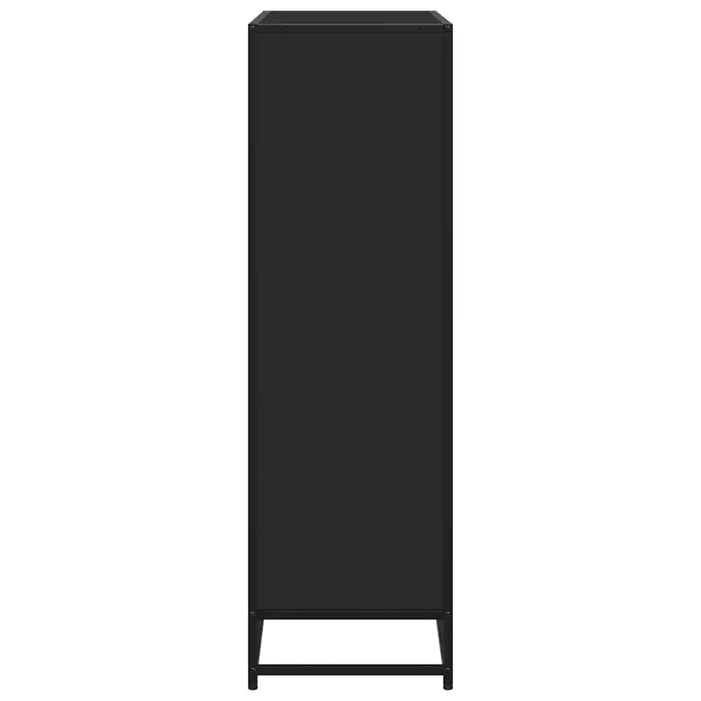 Libreria Nera 97,5x33x107,5 cm in Truciolato e Metallo 3300860