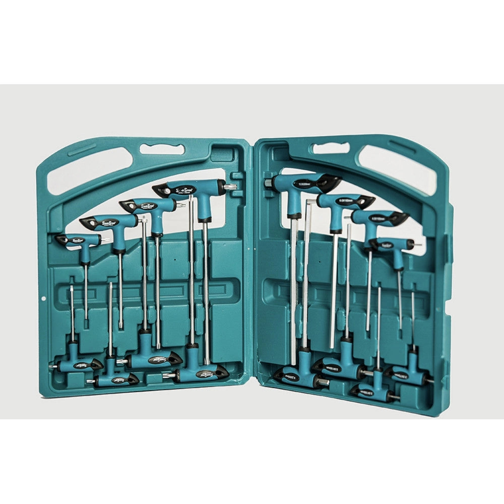 Trade Shop - Set 16 Pz Chiavi Kit Chiave A T Esagonali E Torx Lunghe Valigetta Professionali -