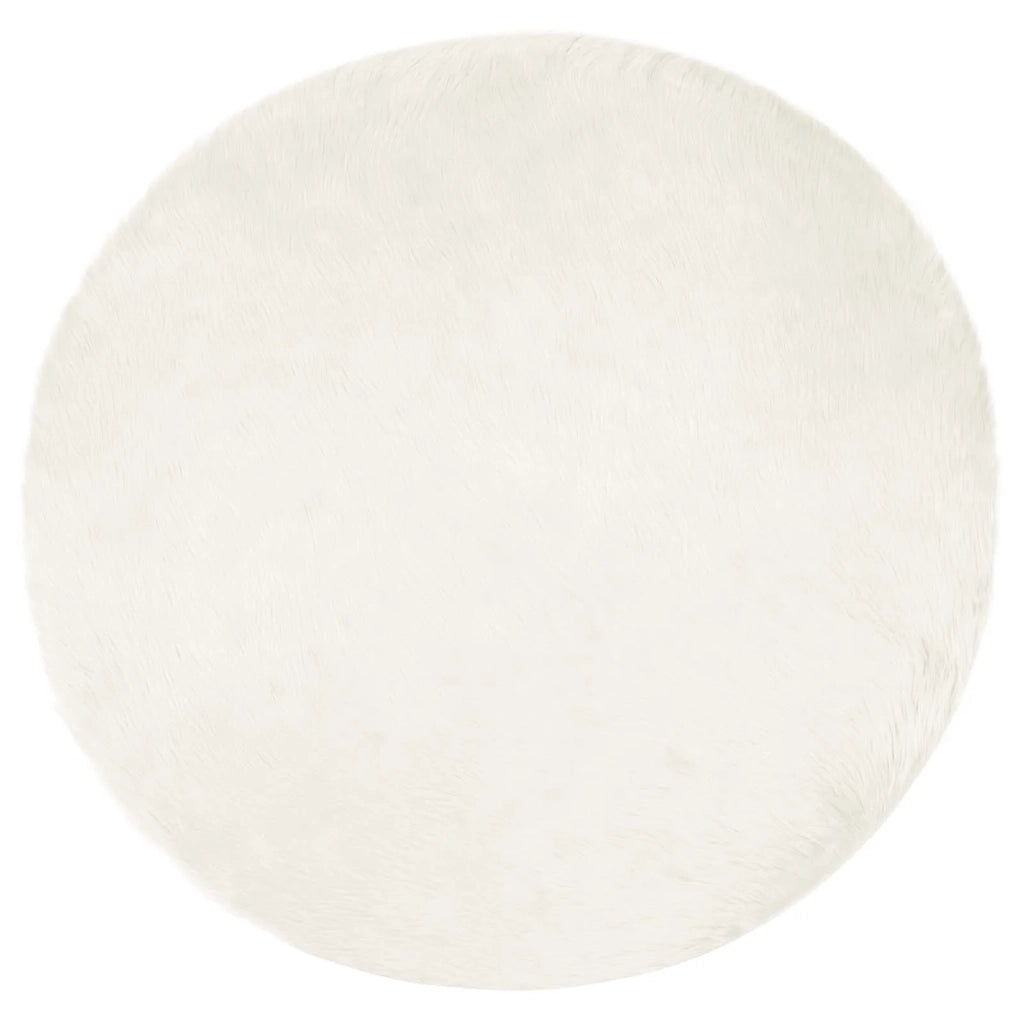 Tappeto in finta TAFALLA Bianco Ø 100 cm Poliestere 42021470