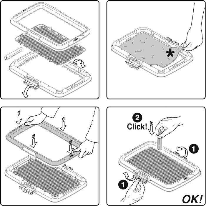 TOILETTE PER CANI 'PUPPY TRAINING' cm 60 x 40 x h.4  - STEFANPLAST