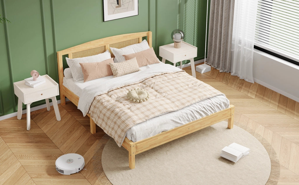 letto matrimoniale legno naturale 160 x 200 cm