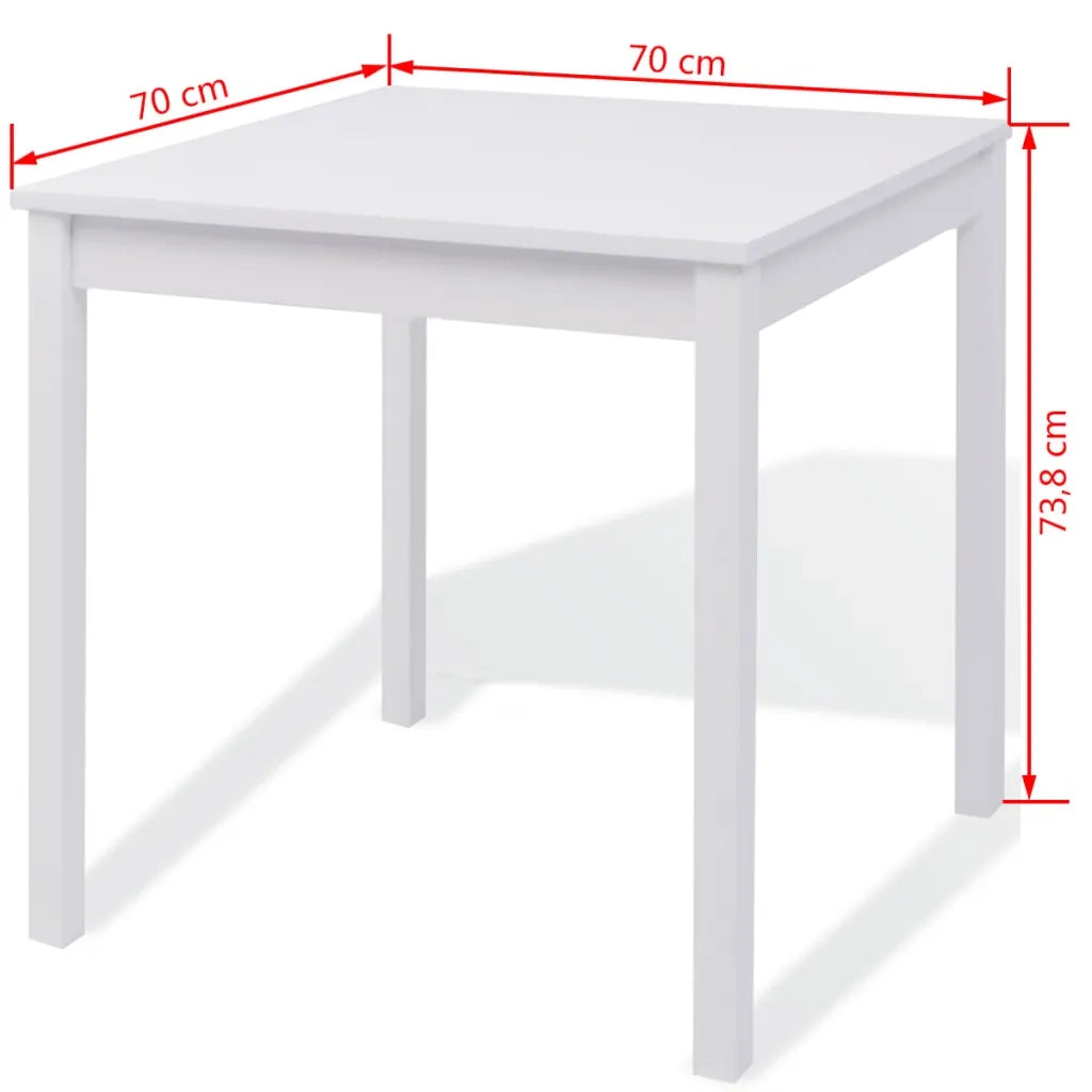 Set Tre Pezzi da Pranzo in Legno di Pino Bianco CFW1467281