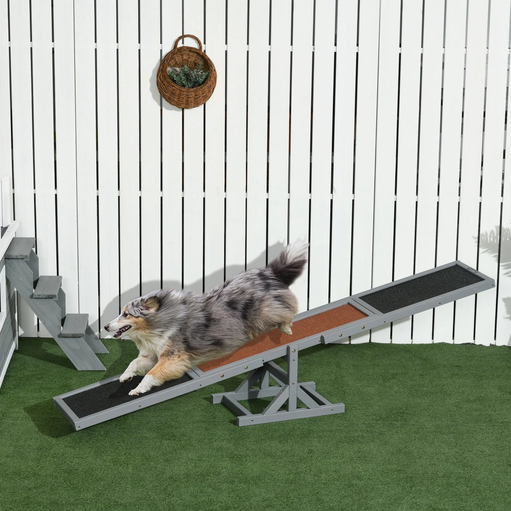 Giostra per Agility Dog ¨C zephmum ¨C Legno di Abete Pre-trattato, Grigio Antracite