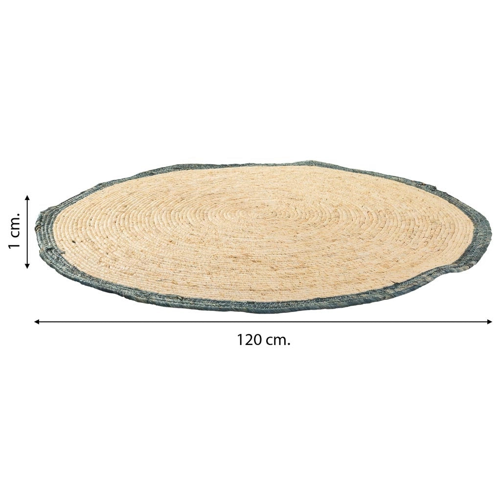 Tappeto rotondo in juta marrone d120x1h