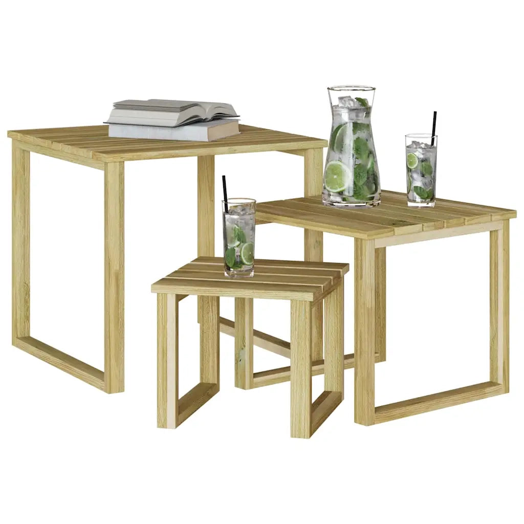 tavolo 3 pcs Naturale Legno di pino impregnato 42013040