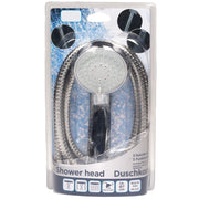 Trade Shop - Doccetta Telefono Doccia Diametro 7cm Con Tubo Flessibile Acciaio 150cm -