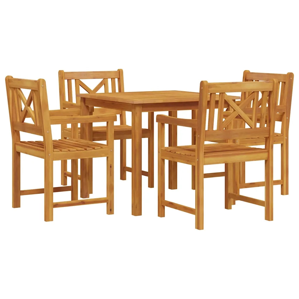 Set da Pranzo per Giardino 5 pcs Marrone