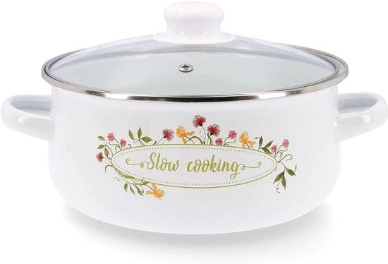 Pentola da cucina in acciaio inox - 22 cm - bianco
