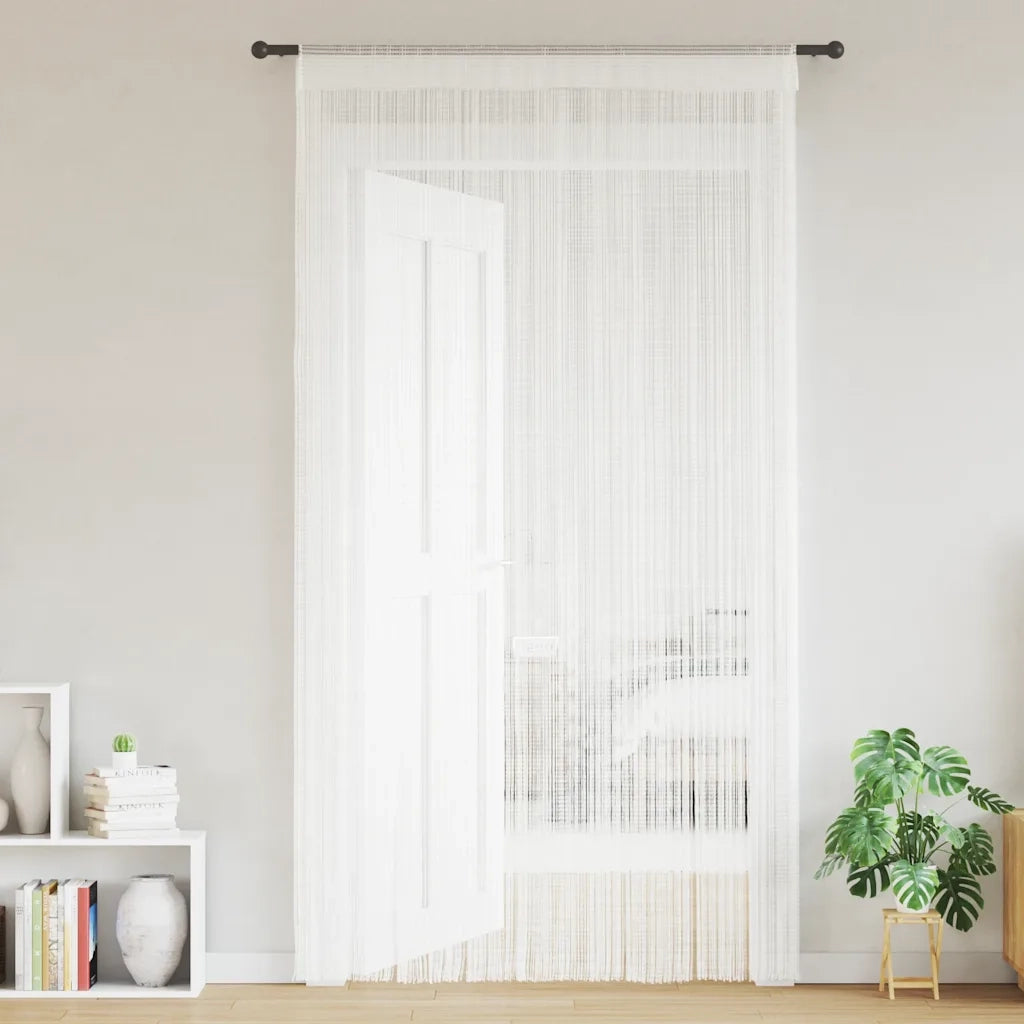 2 Pz Tende a Fili 100x250 cm Bianche 132398