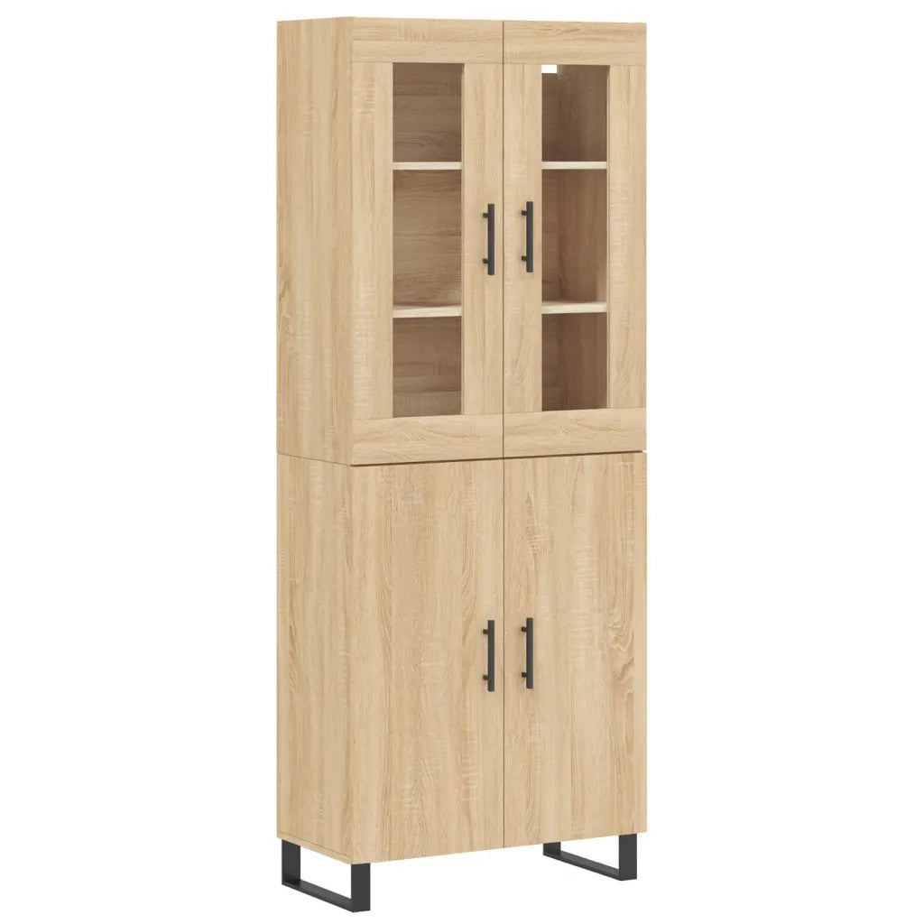 Credenza | Madia | Buffet da pranzo | Armadio da pranzo Rovere Sonoma 69,5x34x180 cm in Legno Multistrato
