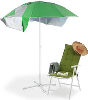 Ombrellone da campeggio con schermo solare UV - 50 H x Ø 210 x 175 cm ombrello verde da campeggio con schermo solare
